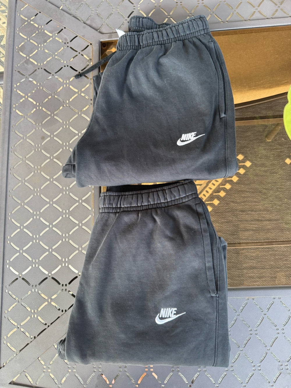 Nike Black Sweatpants with White Swoosh